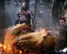 Een schermafbeelding uit de intro-scène van Laufey in God of War