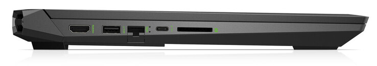 Links: HDMI, USB 3.2 Gen 1 Type-A, Gigabit Ethernet, USB 3.2 Gen 2 Type-C, microSD-kaartlezer met normaal formaat