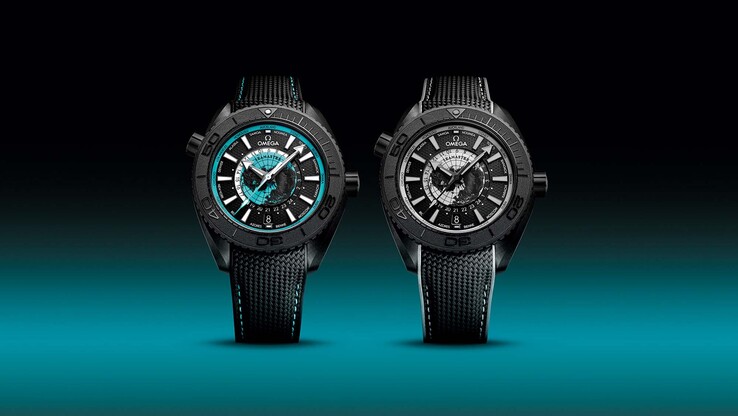 Het Omega Seamaster Planet Ocean Worldtimer horloge wordt geleverd met grijze en turquoise accenten (Afbeelding bron: Omega)