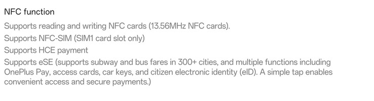 De Turbo 6X ondersteunt NFC.