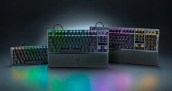Naast de full-size versie is de Razer Huntsman V3 Pro ook verkrijgbaar als TKL-versie zonder numeriek toetsenbord en als compacte 60%-versie (Afbeelding: Razer).