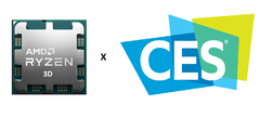 AMD zou op CES 2023 Zen 4 CPU&#039;s met 3D V-Cache aankondigen. (Bron: AMD/CES-edited)