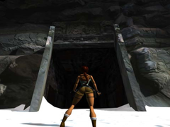 Een screengrab van Tomb Raider 1 op de PC