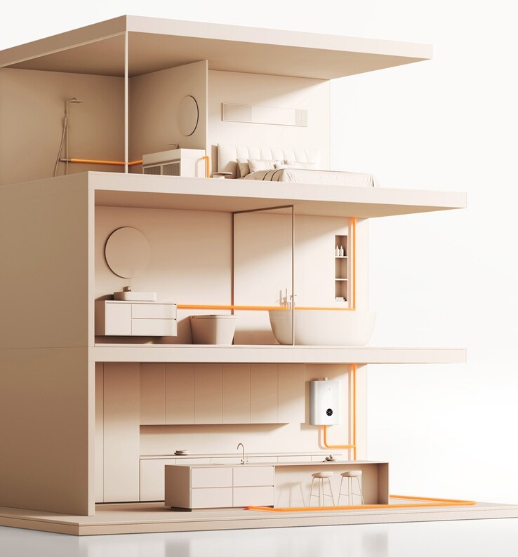 De Xiaomi 67W GaN laderset met drie poorten. (Afbeeldingsbron: Xiaomi)