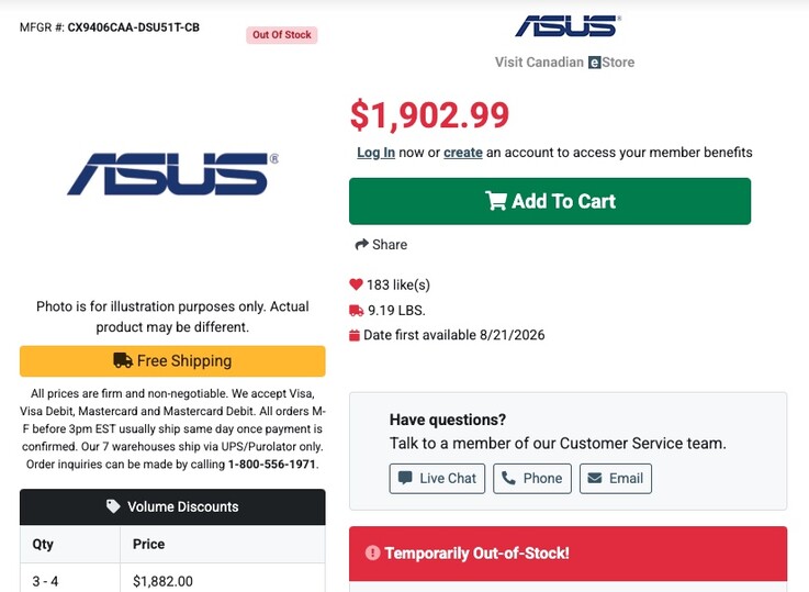 De binnenkort te verschijnen Asus CX9406 Googlebook zal naar verwachting vrij prijzig zijn, als we mogen afgaan op de uitgelekte prijslijsten.