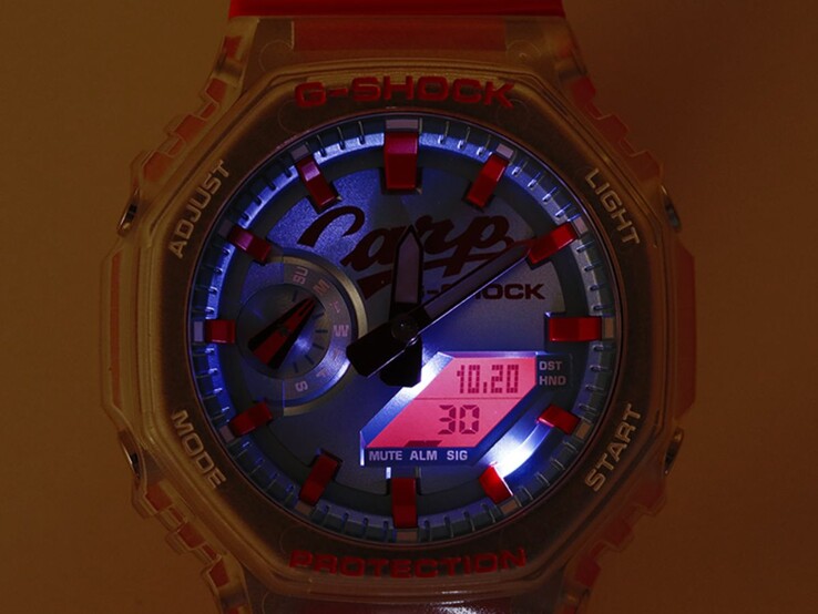 De 2026 Casio G-Shock x Hiroshima Toyo Carp GA-2100X. (Afbeelding bron: Hiroshima Toyo Carp winkel)