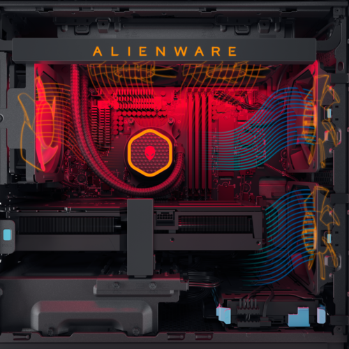 Alienware Aurora R15 zijpaneel transparant (afbeelding via Dell)