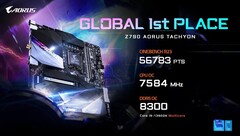 Gigabyte beweert dat zijn nieuwe mobo een recordsetter is. (Bron: Gigabyte)