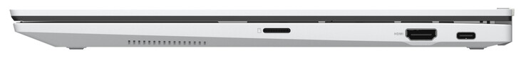Rechterzijde: geheugenkaartlezer (microSD), HDMI, USB 3.2 Gen 2 (Type-C; Power Delivery, DisplayPort)