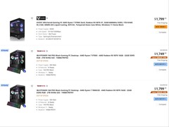 Radeon RX 9070 en 9070 XT voorgebouwde PC's staan nu op Newegg. (Afbeeldingsbron: @Olrak29_ via X)