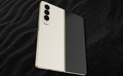 Naar verluidt zal de Galaxy Z Fold5 kreukvrij zijn in vergelijking met de Z Fold4. (Beeldbron: Samsung & Unsplash - bewerkt)