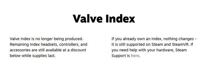 Update over Valve Index.