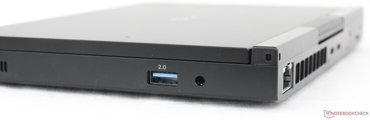 Rechts: USB-A 2.0, 3,5 mm headsetRechts: USB-A 2.0, 3,5 mm headset