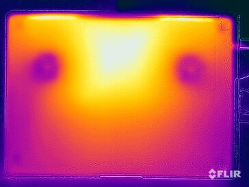 Stresstest oppervlaktetemperaturen (onder)