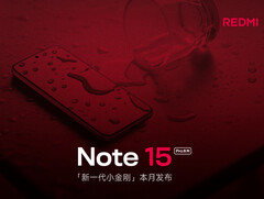 Een van Xiaomi&#039;s nieuwe Redmi Note 15 Pro smartphones met het platte scherm naar boven. (Afbeeldingsbron: Xiaomi - bewerkt)