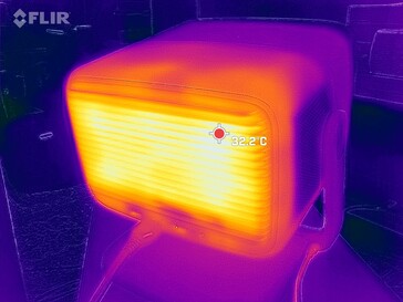 De hete plekken aan de achterkant zijn iets meer dan 40 °C