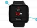De K'Watch Glucose CGM waarschuwt gebruikers met diabetes wanneer de bloedglucosespiegel hoog of laag is. (Afbeelding bron: PKvitality - bewerkt)