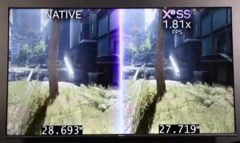 XeSS is bijna 2x sneller dan native. (Afbeelding Bron: Intel)