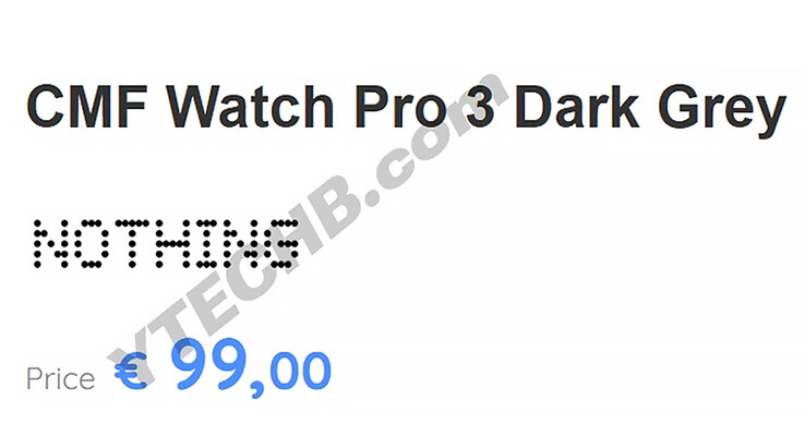 CMF Watch Pro 3 prijs uitgelekt (Afbeelding bron: YTECHB)