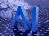 Een decoratieve afbeelding met de tekst "AI" (Afbeelding bron: Steve Johnson via Unsplash; bijgesneden)