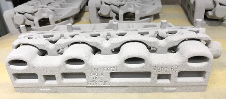 3D-geprinte zandkernen gemaakt met voxeljet-technologie (Afbeelding Bron: Loramendi)