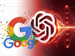 ChatGPT duwt Google opzij (Symbolische afbeelding Nano Banana Pro)