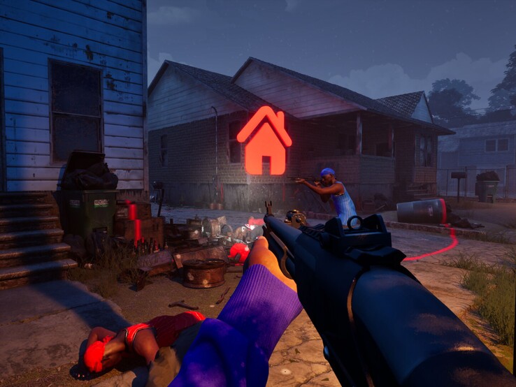 Deze screenshot toont de modus Turf War, waarin spelers controlepunten moeten verdedigen.