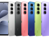 De Infinix Hot 60i is verkrijgbaar in zwart, titaniumzilver, schaduwblauw, neonrood, weidegroen en soul eye paars. (Afbeelding bron: Infinix)