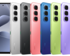 De Infinix Hot 60i is verkrijgbaar in zwart, titaniumzilver, schaduwblauw, neonrood, weidegroen en soul eye paars. (Afbeelding bron: Infinix)