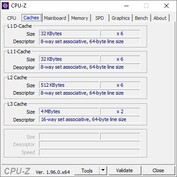 Lenovo IdeaPad Flex 5 CPU-Z: Caches tabblad