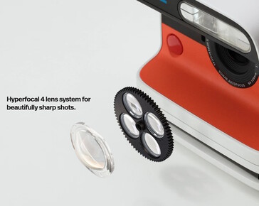 De Polaroid Flip gebruikt een hyperfocale lens met drie extra lenzen die op opeenvolgende scherptedieptes zijn scherpgesteld voor scherpere foto's van onderwerpen dichtbij en veraf. (Afbeeldingsbron: Polaroid)