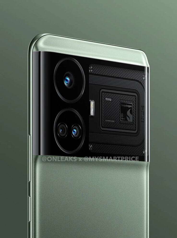 De "Realme GT Neo6" wordt meer Pixel-achtig in nieuwe renders. (Bron: OnLeaks x MySmartPrice)