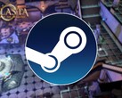 Een afbeelding met het Steam-logo en de game Solasta: Crown of the Magister, nu met 75% korting op Steam.