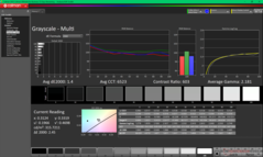 Grijswaarden na kalibratie