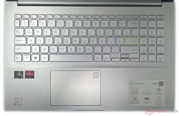 Het touchpad van de VivoBook 15 KM513 voelt wat krap aan