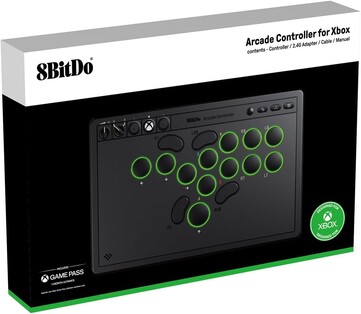 De 8BitDo Arcade Controller voor Xbox heeft een grotere batterijcapaciteit en RGB-verlichting. (Afbeeldingsbron: 8BitDo)
