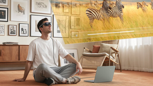 De Acer AR Vision GR0 is een AR-bril die kan worden aangesloten op een telefoon, computer of handheld met ondersteuning voor video-uitvoer.