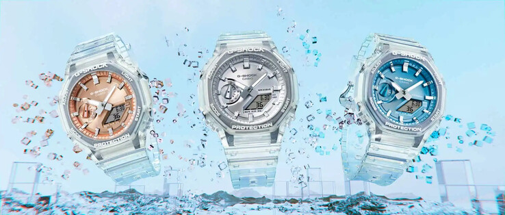 Van links naar rechts: De GA-2100BM-7A5, GA-2100BM-7A8 en Casio GA-2100BM-7A2 horloges. (Afbeeldingsbron: Casio)