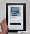 Tablet in portretmodus als e-book