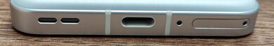 Onderkant: luidspreker, USB-C poort, microfoon, SIM-slot