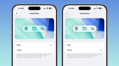 Applenieuwe knop waarmee u de transparantie van Liquid Glass kunt regelen (Afbeelding Bron: MacRumors)