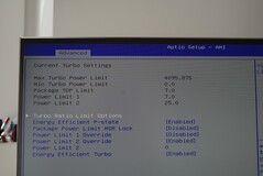 CPU geconfigureerd met 7 - 25 W