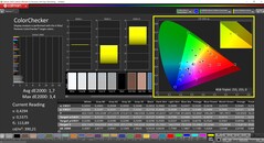 CalMAN ColorChecker (profiel: P3, doelkleurruimte: P3)