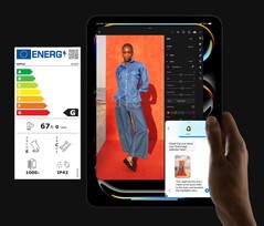 De Apple iPad Pro krijgt de slechtste beoordeling van het nieuwe EU-energielabel. (Afbeeldingsbron: Apple, bewerkt)