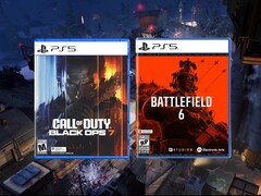 Call of Duty: Black Ops 7 en Battlefield 6 detailhandel doos foto's (Afbeelding bron: Amazon, Activision met bewerkingen)