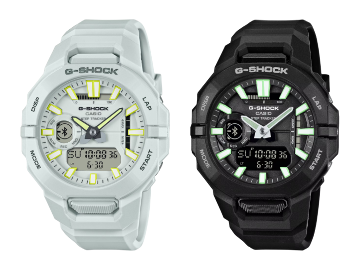 De Casio G-Shock GBA950-7A (links) en GBA950-1A (rechts). (Afbeeldingsbron: Casio)