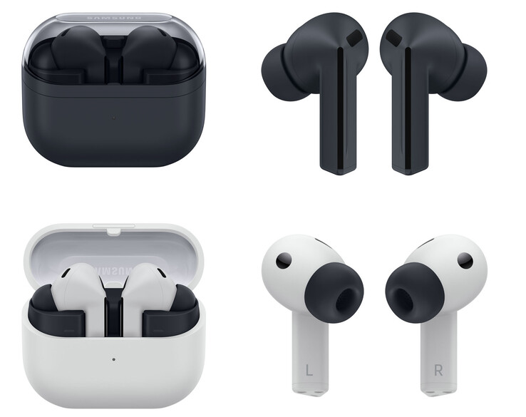 Ontwerp en kleuropties van de Galaxy Buds 3 FE (Afbeelding bron: Samsung)