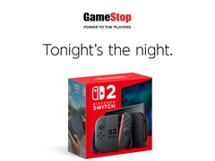 GameStop Nintendo Switch 2 banner voor middernachtelijke lancering (Afbeelding bron: GameStop)