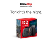 GameStop Nintendo Switch 2 banner voor middernachtelijke lancering (Afbeelding bron: GameStop)
