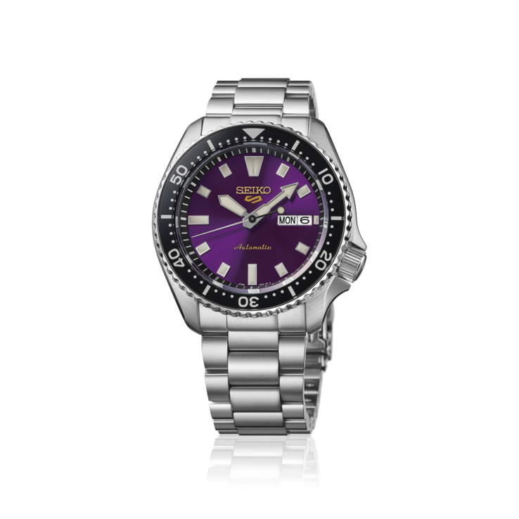 De Seiko HDB003 heeft een Edo Purple-wijzerplaat.
